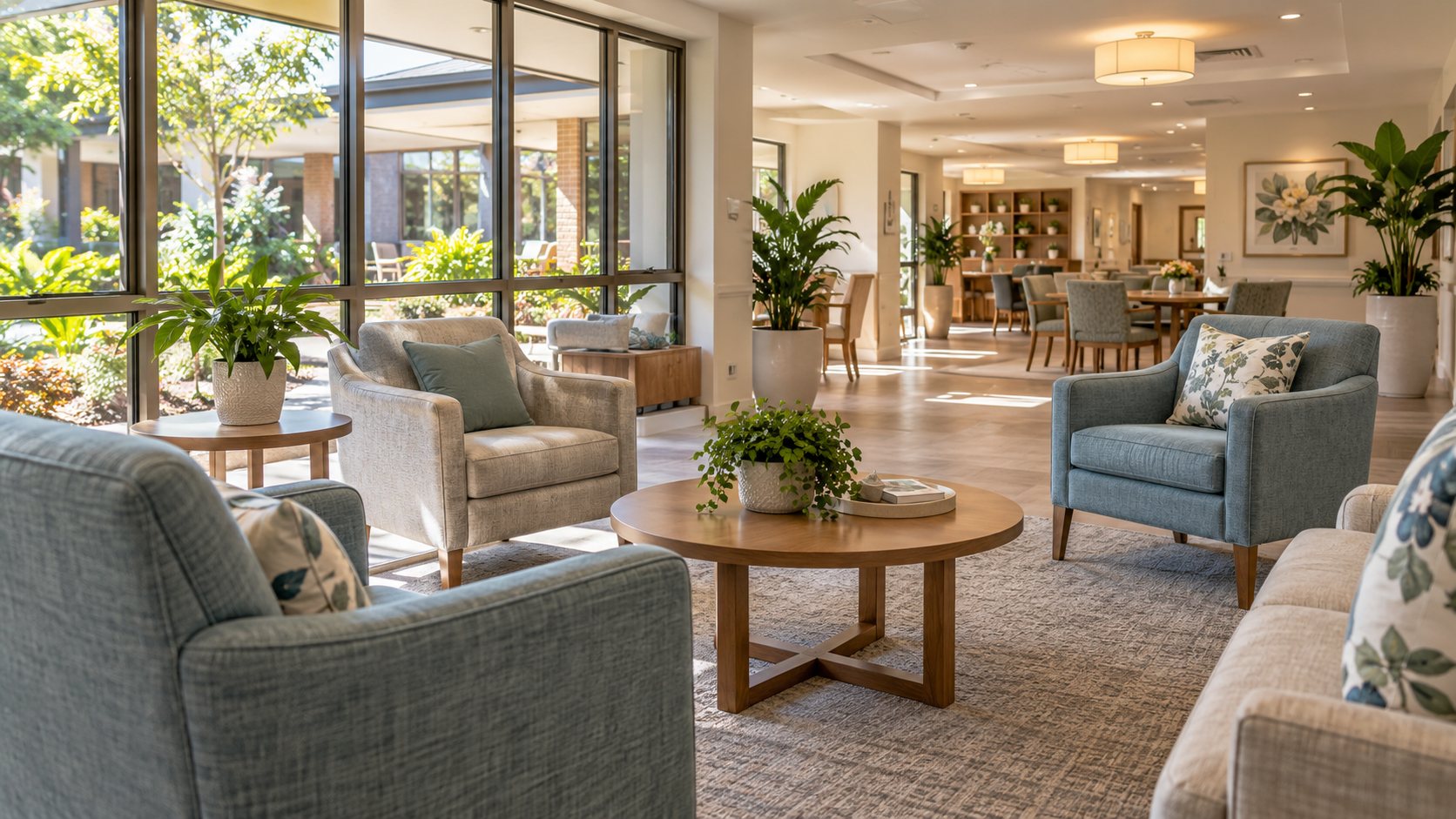 Aged care shared lounge