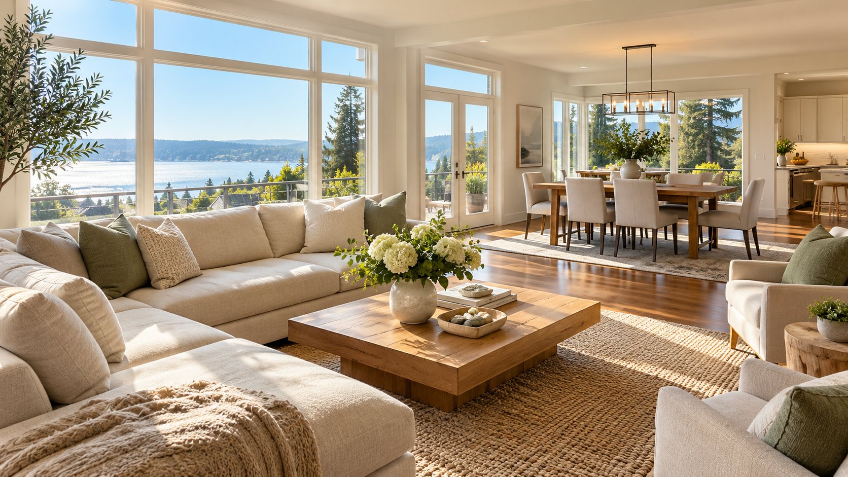 Freshly presented residential living room