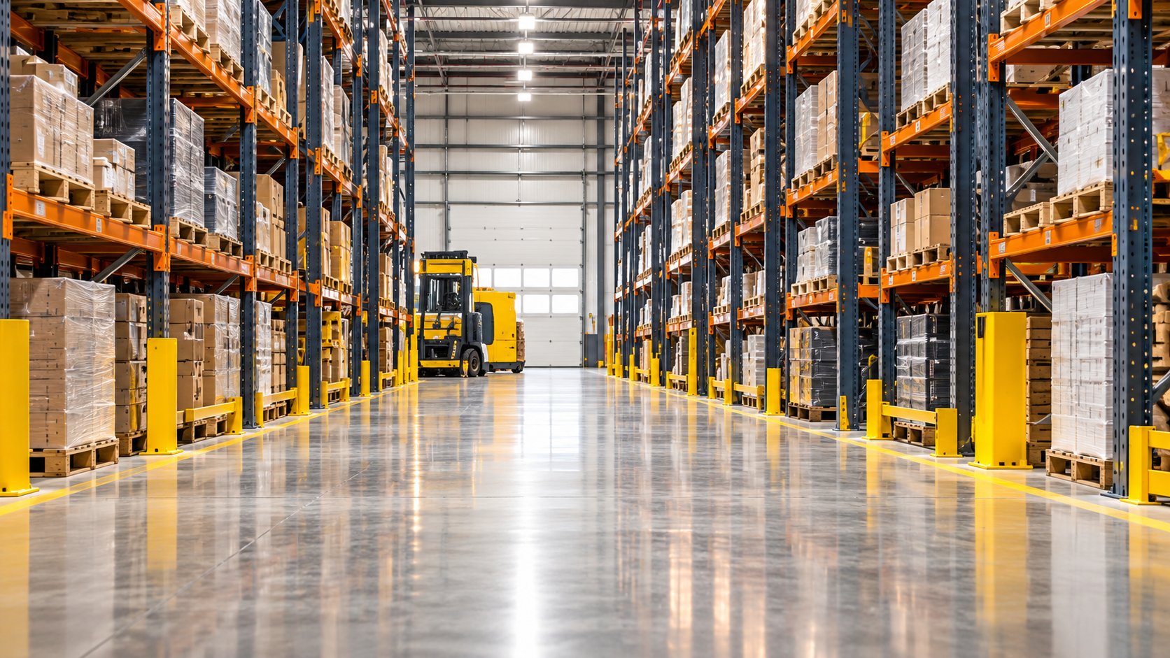 Warehouse storage aisles